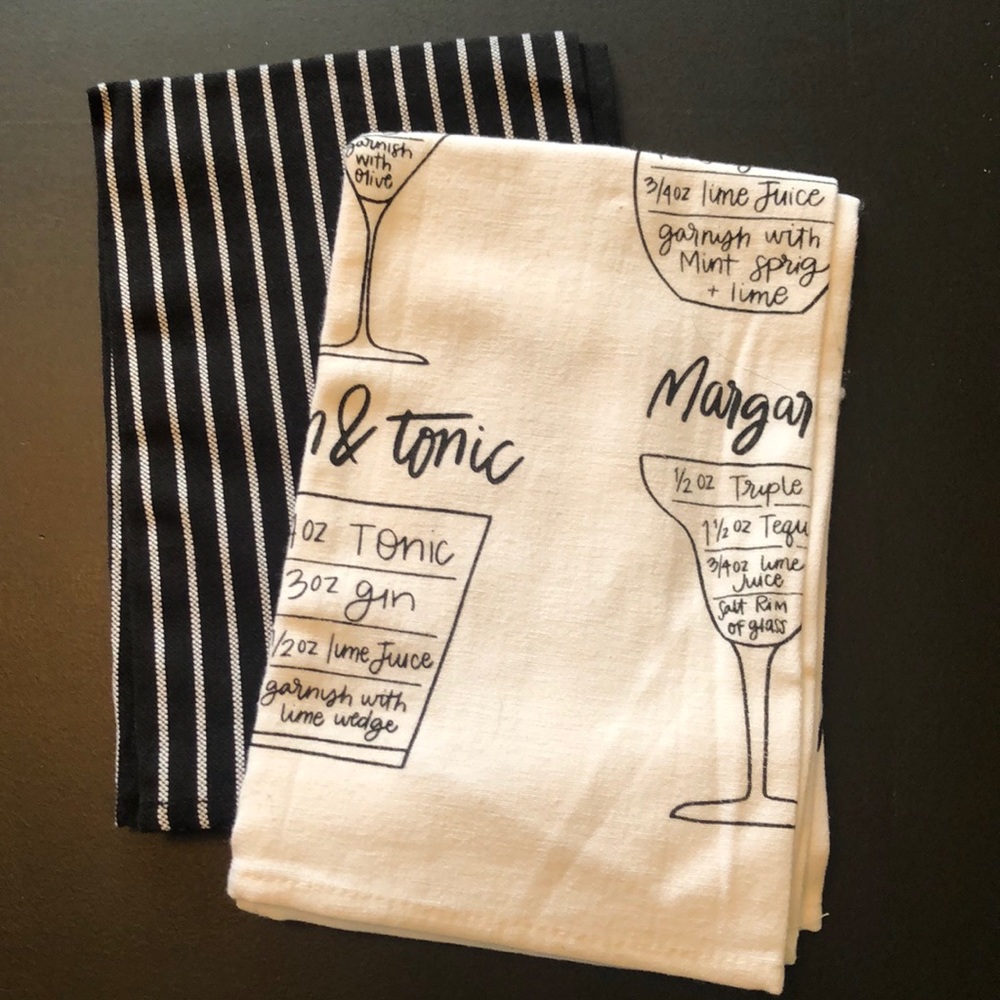 Set of two bar towels